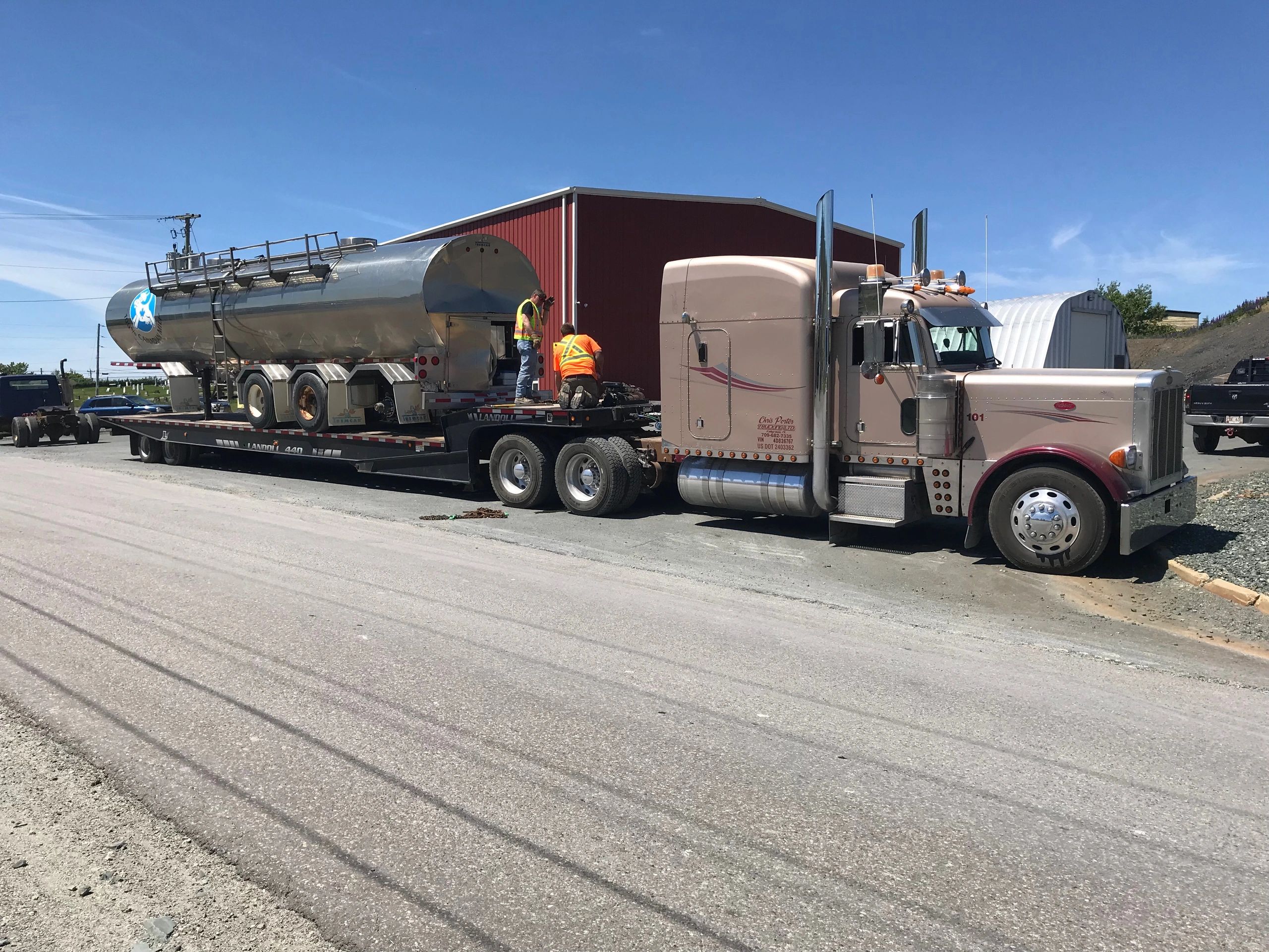 Chris Porter Trucking on the job